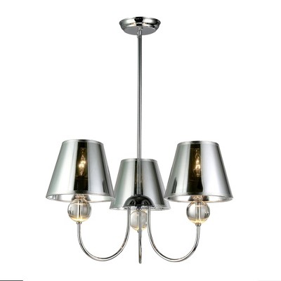 22" x 24" x 29" Leto Chrome Chandelier Silver - Warehouse of Tiffany