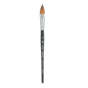 Princeton Aqua Elite Oval Wash Brush, Synthetic Bristles, Short Handle Watercolor Paintbrush, Matte Black, Size 1/2 inch, 1 Count - 1 of 4