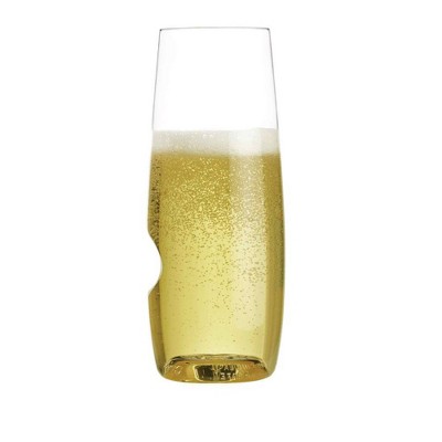 GoVino 8oz 2pk Plastic Champagne Flute Glasses