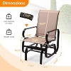 VINGLI Outdoor Glider, Patio Glider with Higher Backrest, Weatherproof Chair with Smooth Rocking Mechanism for Outdoors - 3 of 4