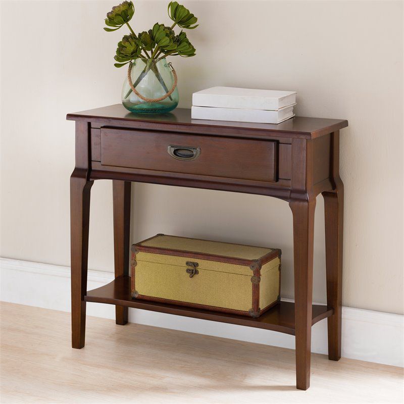 Leick Home Stratus Hall Stand with Drawer in Heartwood Cherry, 2 of 7