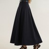 Anna-Kaci Women's High Waist Full A-Line Maxi Skirt with Structured Seam Panels and Smooth Flowing Silhouette - 3 of 4