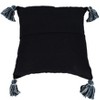 Saro Lifestyle Woven  Decorative Pillow Cover, Navy Blue, 22" - 2 of 3