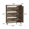 Shoe Storage Cabinet with Flip Drawers & Mirror, Freestanding Slim Shoe Rack Organizer - 2 of 4