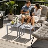 Crestlive Products Outdoor Side Table Aluminum Rectangular Side/End Table, Small Patio Coffee Bistro Table - 2 of 4