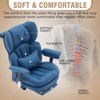 Big and Tall Office Chair with Footrest - Efomao High Back Executive Desk Chair with Wide Seat, Adjustable Armrests, Ergonomic Computer Chair, Blue - 2 of 4