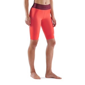 SKINS SERIES-3 Women's Premium Compression Half Tights-Improve Circulation, Reduce Soreness for Rugby, Running & Workouts Spark X-Small - 1 of 4
