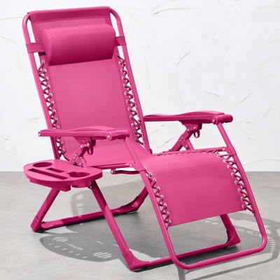 Best Choice Products Monochromatic Zero Gravity Chair, Folding Patio Recliner w/Side Tray, Headrest