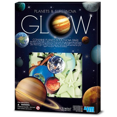 Image of 4M Glow-In-The-Dark Planets and Supernova Stars Wall and Ceiling Stick-on Kit