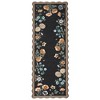 Floral Rugs for Living Room Bedroom Soft Washable Rug Scalloped Edge Plaid Pattern Area Rug Non-Slip Low Pile Rug - 3 of 4