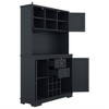 73.8" Tall Kitchen Pantry Storage Cabinet, Coffee Bar Wine Cabinet with Wine Glass Rack, Freestanding Kitchen Hutch Cabinet for Dining Room - 3 of 4