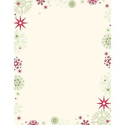 Great Papers! Holiday Stationery Red And Green Flakes  80/Count (2013259)