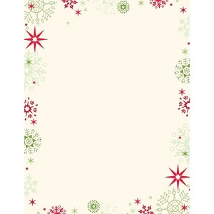 Great Papers! Holiday Stationery Red And Green Flakes  80/Count (2013259) - 1 of 2