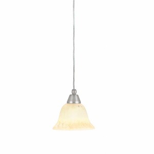 Toltec Lighting Any 1 - Light Pendant in  Brushed Nickel with 7" Italian Marble Shade - 1 of 1