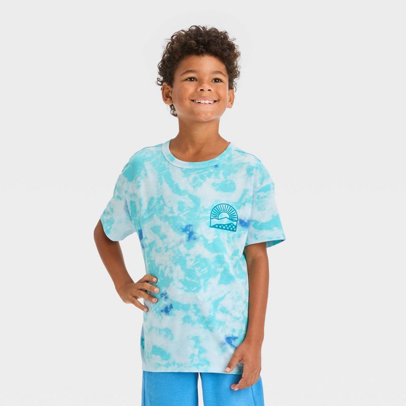 Boys' Short Sleeve 'Mushroom Explorer' Graphic T-Shirt - Cat & Jack™ Blue, 1 of 5