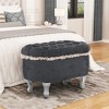 CAVINAS Modern Button-Tufted Button-Tufted Storage Bench with Hidden Compartment,Upholstered Ottoman Shoe Bench for Bedroom,Entryway - 2 of 4