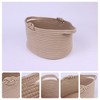 REGALWOVEN Handcrafted Odorless Cotton Rope Decorative Woven Storage Basket with Handle - 3 of 4