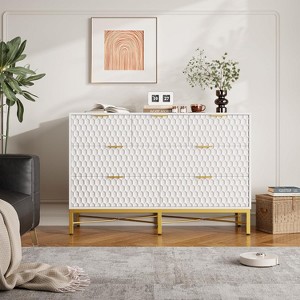 7 Drawer Dresser for Bedroom, Simply Modern Chest of Drawers for Closet with Wide Top, Tall Wooden Dresser with Deep Drawers for Living Room, Hallway - 1 of 4