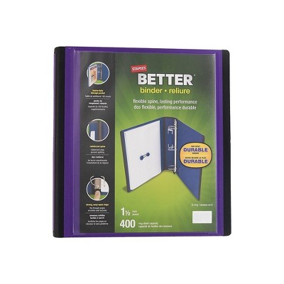 Staples 1.5" 3-Ring Better Binder Purple (19061) 827604