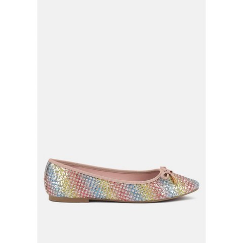 Обувь London Rag Womens Glitter Faux Leather Flat Ballerinas 5