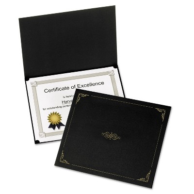 Oxford Certificate Holder 11 1/4 x 8 3/4 Black 5/Pack 29900055BGD