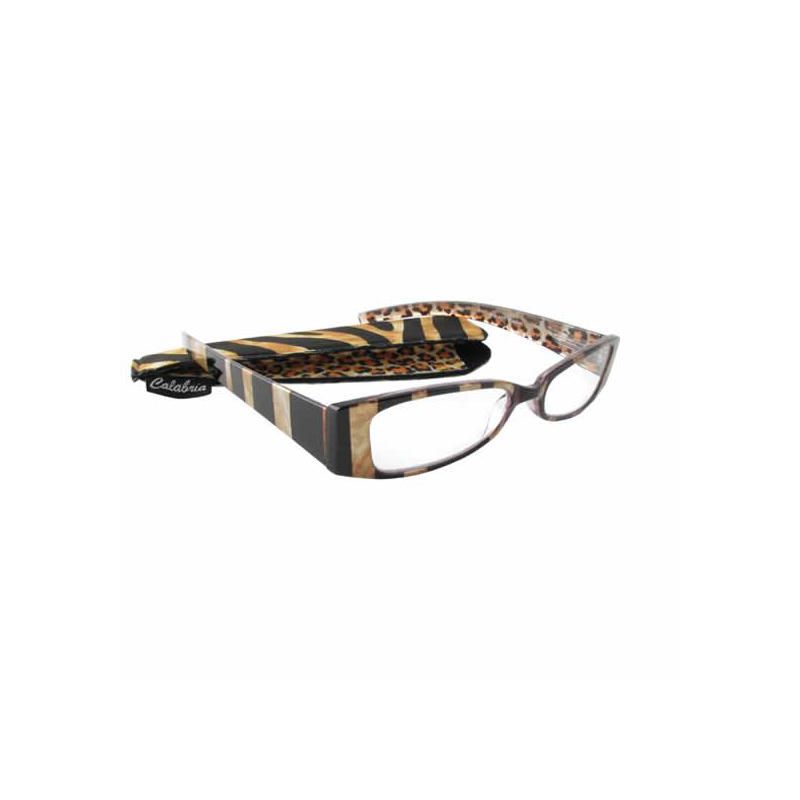 Calabria 760 Animal Print Reading Glasses with Matching Case (Gold, 1.50), 1 of 8