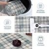 Modern Plaid Living Room Area Rug, Machine Washable Floor Carpet, Non-Slip Checkered Soft Rug, Low-Pile Non-Shedding Accent Rug, Indoor Foldable Rug - 4 of 4