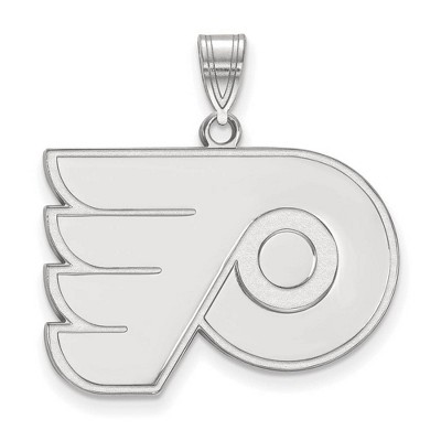 Black Bow Jewelry 14k White Gold Philadelphia Flyers NHL Large Pendant