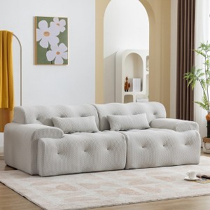 3.75Feet 2 Seater Sofa, Pure Foam Comfy Sofa Couch - 1 of 4