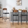 Jojoka Bar Table and Rack, Kitchen Table and Chairs for 2 with Upholstered Chairs - 3 of 4