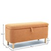 NicBex Modern 39.3" Boucle Storage Bench with Wood Legs for Bedroom and Entryway - 2 of 4