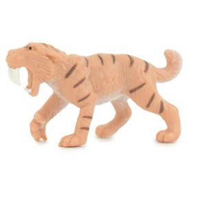 Collectible Wildlife Gifts | Saber-toothed Cat, Smilodon, Ice Age Mammal, Rubber, Realistic, Hand Painted,  Model, Gift,   2 Inches.    SF79 B224 - 1 of 4