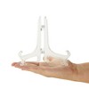 Juvale 24 Pack Small Plastic Clear Easel Stand for Display, Art Pieces, Certificates, Place Cards, Table Settings, 5.3 In - 4 of 4