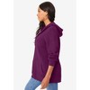Roaman's Women's Plus Size Classic Length Waffle Zip Hoodie - 4 of 4