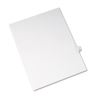 Avery Allstate-Style Legal Exhibit Side Tab Divider Title: 18 Letter White 25/Pack 82216