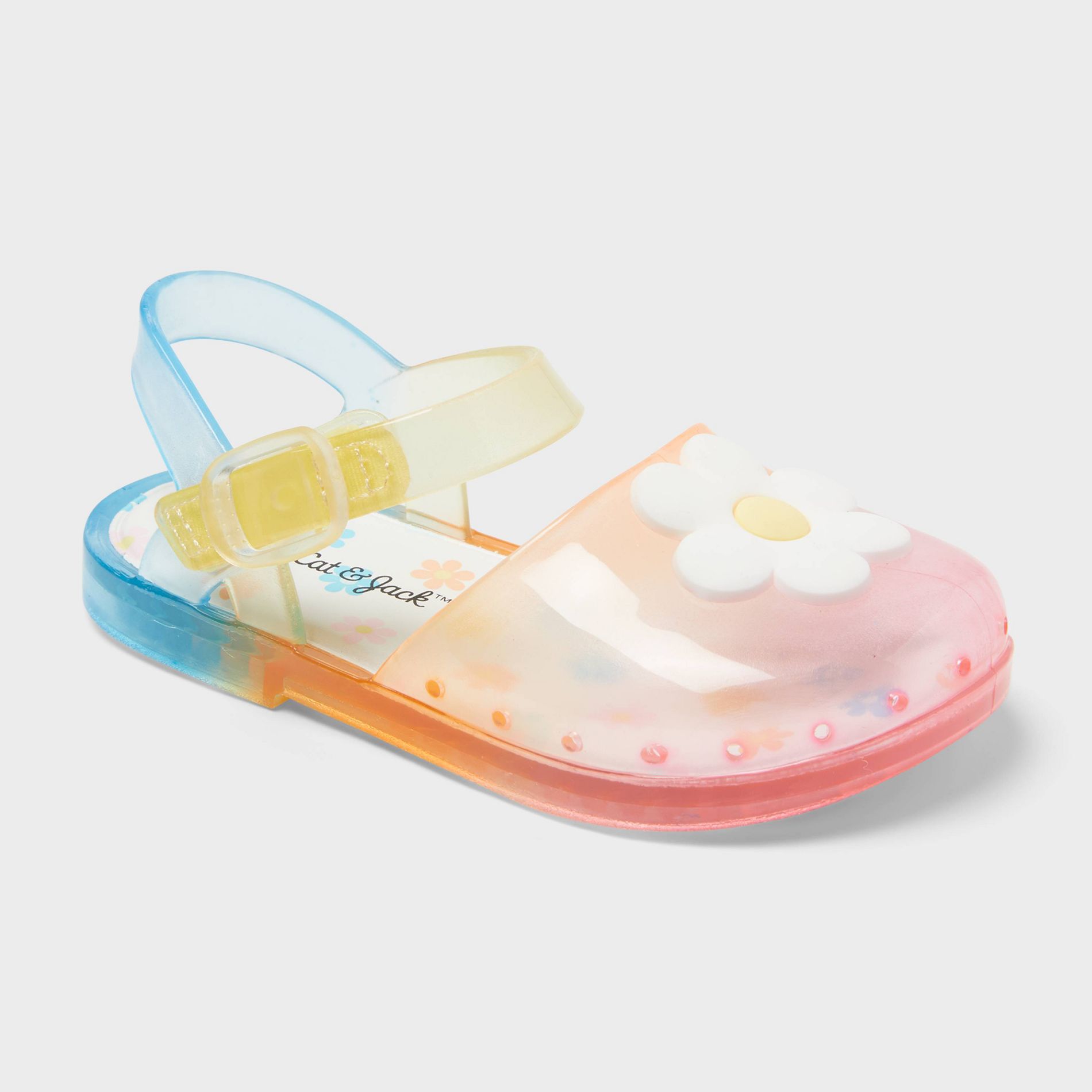 Toddler Lainey Unicorn Jelly Sandals - Cat & Jack™ 7T: Adjustable Strap, Closed Round Toe