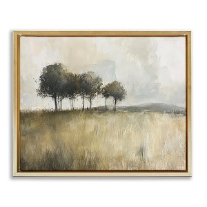 Stupell Industries Earthy Woodland Trees Floating Frame Canvas Art - 1 of 4