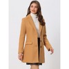 INSPIRE CHIC Women's Notched Lapel Single Breasted Outwear Fall coat - 3 of 4