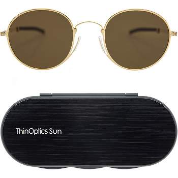ThinOptics Palo Alto Round Sunglasses with Aluminum Case