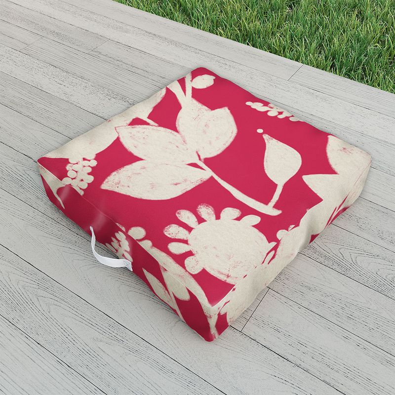 Viviana Gonzalez Floral Magenta vibes Outdoor Floor Cushion - Deny Designs, 2 of 3