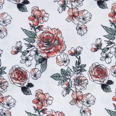 Queen Rose Bloom Print Microfiber Deep Pocket Sheet Set