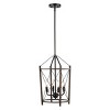 Peltier 4 Light 14" Pendant - PND4162 - Dark Walnut/Black - Safavieh - 2 of 4