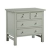 Sapphtopaz Modern Nightstand with 4 Drawers Night Stand with Faux Keyhole Accents & Wooden Round Handle Bedside Table for Bedroom, Living Room - 2 of 4