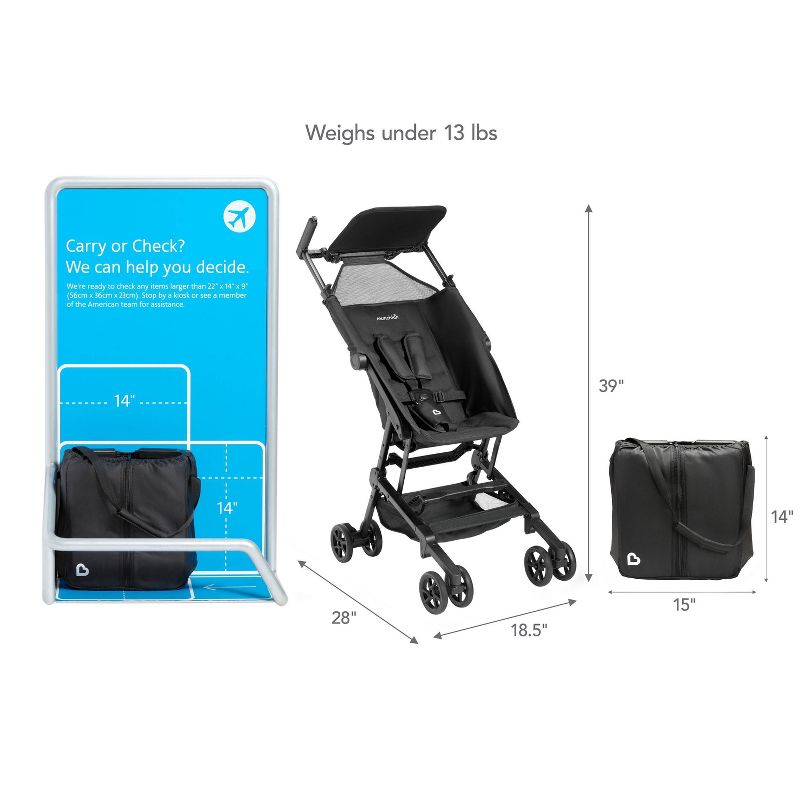 Munchkin Sparrow Ultra Compact Travel Stroller, 4 of 8