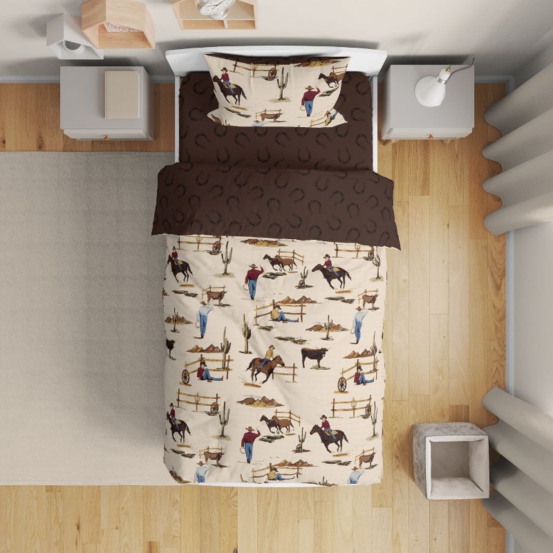 Sweet Jojo Designs Boy Toddler Bedding Set Wild West Cowboy Multicolor 5pc, 2 of 7