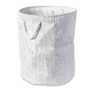 Paper Bin Lurex White/Silver Round Medium 13.75X13.75X17 - 1 of 4