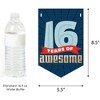 Big Dot of Happiness Boy 16th Birthday - Sweet Sixteen Birthday Party Bunting Banner - Birthday Party Decorations - Happy Birthday - 2 of 4
