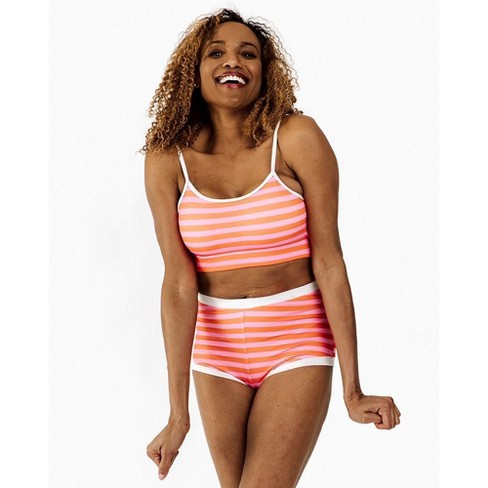 Lime Ricki Women's Sherbet Stripe Retro Boy Short - 3x : Target