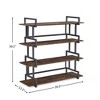 MaseiKar 4-Tier Bookshelf, Rustic Bookcase Shelf for CDs/Movies/Books, Home Office Bookcase Shelf Storage Organizer, Modern Book Shelf for Bedroom - 3 of 4