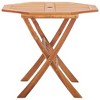vidaXL Folding Patio Table, 35.4"x29.5" Solid Wood Acacia - 3 of 4